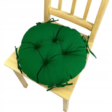 Poduszka na krzesło taboret 35cm ZIELONY KOŁO