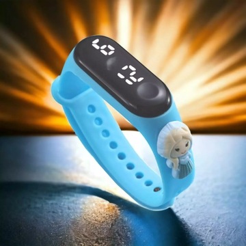 ELEKTRONICKÉ SUPER LED HODINKY PRE DIEVČATKO SMARTWATCH FROZEN ELSA