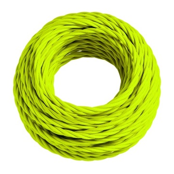Kolorowy kabel skręcany 3x0,75 LEMONKOWY 3m