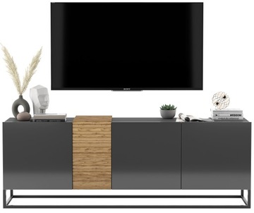 Szafka RTV Loft komoda RTV Loft Grafit połysk 160