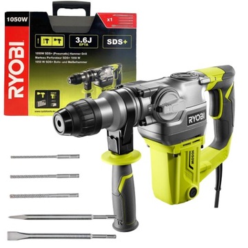 ДРЕЛЬ RYOBI ПЕРОЛОК 1050ВТ 3,6 Дж RSDS1050-K + КОРПУС + ДОЛОТО