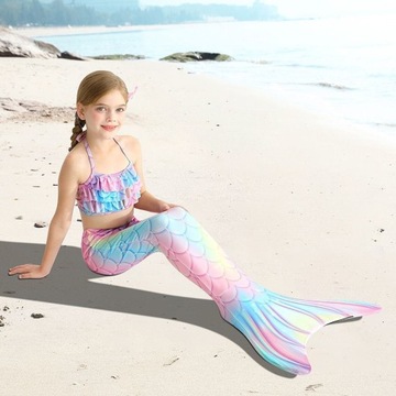 4в1 ХВОСТ РУСАЛОЧКИ КУПАЛЬНИК РУСАЛОЧКИ КУПАЛЬНЫЙ КОСТЮМ РУСАЛКИ размер 130 СМ