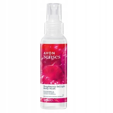 Avon Mgiełka do ciała RASPBERRY DELIGHT - MALINA z CZARNĄ PORZECZKĄ 100 ml