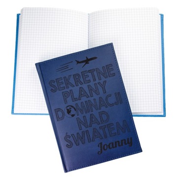 NOTES NOTATNIK Z NAPISAMI GRAWER SEKRETNE PLANY DOMINACJI NAD ŚWIATEM
