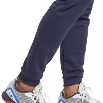 Reebok spodnie bawełniane H49681 100049529 małe logo cienkie joggery r. L