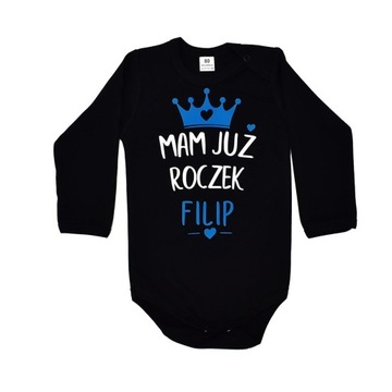 Body mam już roczek z niebieskimi napisami 74