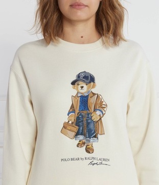 Bluza z misiem bez kaptura na polarku Polo Ralph Lauren S