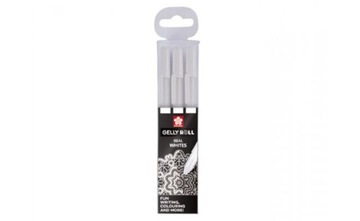Żelopisy białe GELLY ROLL 3szt (r08)0,4mm Sakura