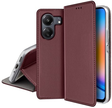 ETUI SKÓRZANE do XIAOMI REDMI 13C|POCO C65 MAGNETYCZNE CASE TOKRA SZKŁO 9H