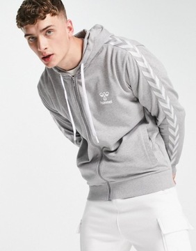 HUMMEL BLUZA DRESOWA MĘSKA SZARA Z LOGO S 1RRF