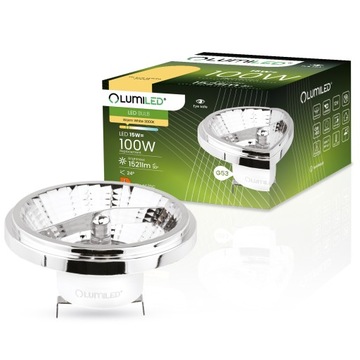 Żarówka LED G53 AR111 15W = 100W 3000K 12V LUMILED