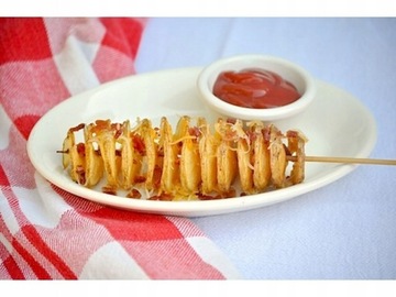 Чип картофельная машина сумасшедшая фри с ручной всасывающей чашкой