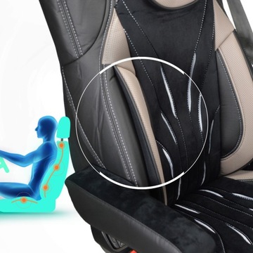 Чехлы на сиденья ROYAL DeLuxe VOLVO FH, FH16, FMX, FM с 2013 г. 1 ремень безопасности