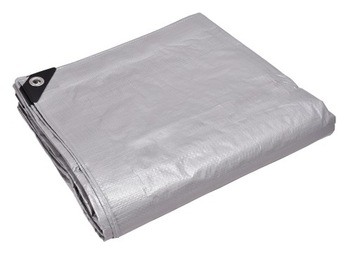 PLANDEKA 4x4m Gruba Srebrna Mocna Wzmacniana UV++