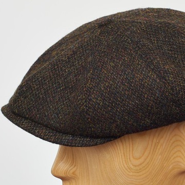 ЧЕРНАЯ ЖЕЛТАЯ КЕПКА SHLEBY С ТВИДОМ HARRIS ELEGANT МУЖСКАЯ 60