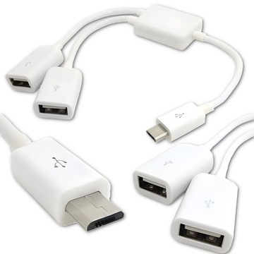 HUB micro USB 2x USB tablet ANDROID OTG myszka klawiatura