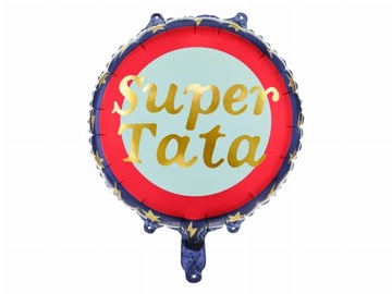 Balon foliowy Super Tata, dzień ojca, 45 cm