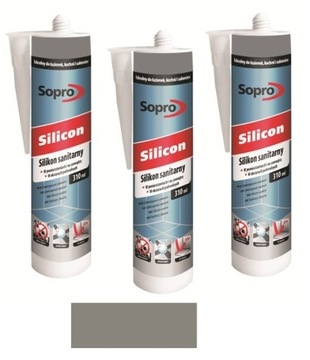 SOPRO SILIKON SANITARNY 310 ML BETONOWO-SZARY 14