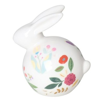 KRÓLIK ZAJĄC CERAMICZNY FIGURKA OZDOBNA DEKORACJA WIELKANOCNA NA PREZENT