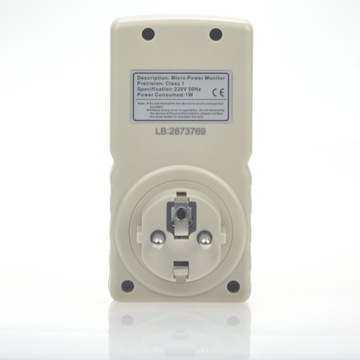 WATOMIERZ LICZNIK ZUŻYCIA PRĄDU MIERNIK POBORU ENERGII ELEKTRYCZNEJ LCD