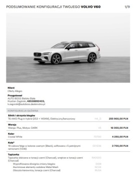 Volvo V60 II  2026 VOLVO V60 T6 PLUG-IN AWD PLUS DARK, zdjęcie 9