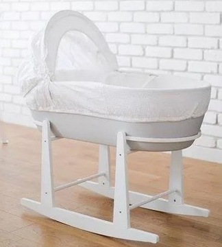 Корзина Shnuggle White Моисей с навесом и матрасом