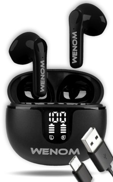 Słuchawki bezprzewodowe douszne Wenom WGM 14-PRO ENC Rozmowy bluetooth