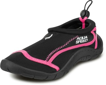 Buty Aqua-Speed do wody na plażę rafę jeżowce do morsowania 28D cz-róż r.35
