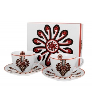 FILIŻANKI SPODKI DUO PARZENICA MOTYW PODHALA 250X2