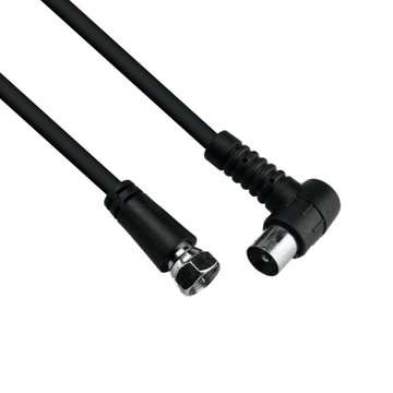 Kabel antenowy TV-F, 3 m, czarny