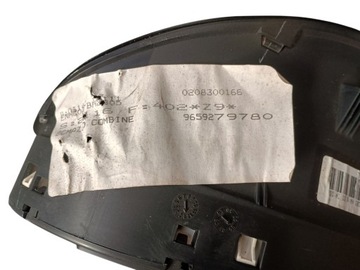 PEUGEOT 607 2,2HDI PŘÍSTROJOVÁ DESKA BUDÍK TACHOMETR OE 9659279780