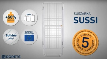 SUSZARKA NA BIELIZNĘ SUSSI 18 M. Z BLOKADĄ BIAŁA