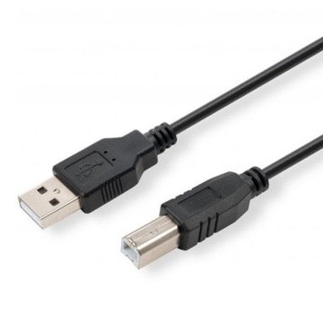 Logo USB kabel (2.0), USB A M - USB B (M), 1.8m, czarny