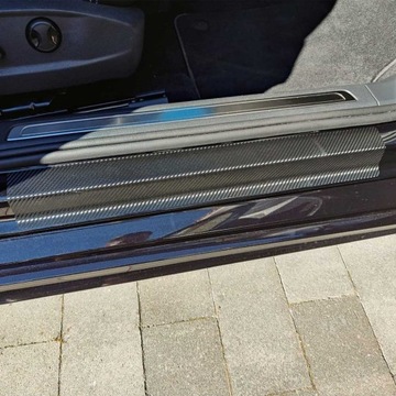 4x УГЛЕРОДНЫЕ АВТОМОБИЛЬНЫЕ СИГНАЛЬНЫЕ НАКЛЕЙКИ ЗАЩИТНАЯ ЗАЩИТНАЯ НАКЛЕЙКА