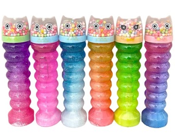 SLIME KOLOROWY GLUTEK MASA SENSORYCZNA ANTYSTRES SLAJM