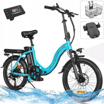 Rower Elektryczny Samebike CY20-FT 350 W rama 14 cali koło 20 