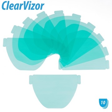 10 пленок для козырьков ClearVizor (выкройка A1)