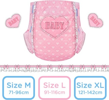 Pieluchy dla dorosłych LittleForBig Blushing Baby Medium M 10 szt. ABDL