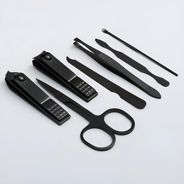 Набор маникюрно-педикюрный 8 шт. кусачки для ногтей в футляре, пинцеты
