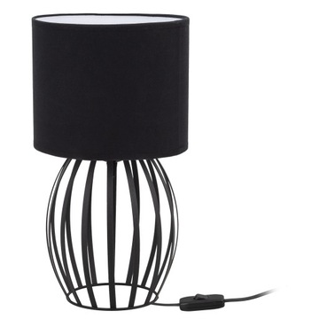 LAMPA BIURKOWA STOŁOWA NOCNA ABAŻUR TKANINA LOFT