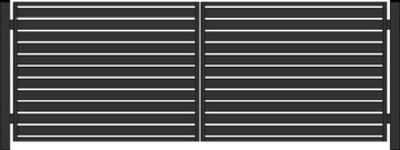 BRAMA WJAZDOWA DWUSKRZYD. WALL 100 3 M / 100cm RAL