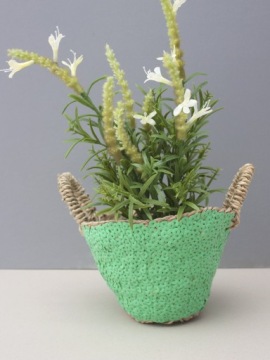 Корзинка-вазон с мини-пайетками - черный