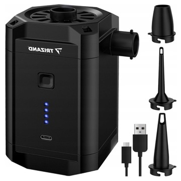 Elektryczna Pompka do Materaca Akumulatorowa Do Basenu Piłki USB Końcówki