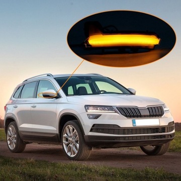 Светодиодные поворотники в зеркалах Skoda Kodiaq 2016-