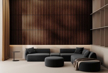 Panel 3D LAMELE akustyczne dąb brązowy 20x300x2600 FORMATOWANE