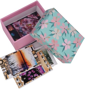Prezentowe Pudełko na zdjęcia Instax Mini kwiaty r