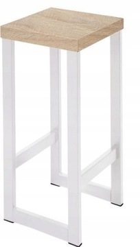 Taboret Hoker 75cm Loft BIAŁY -KOLORY Krzesło Stół