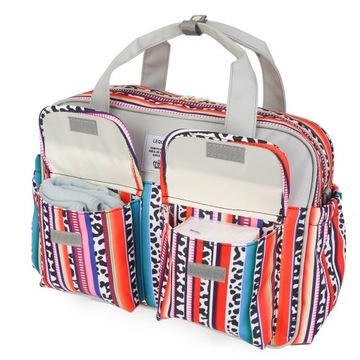 LEQUEEN TORBA ORGANIZER DO WÓZKA DLA MAMY TATY PASKI WZORY