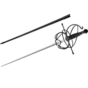 CZARNY RAPIER Z POCHWĄ (KS-5918BK)