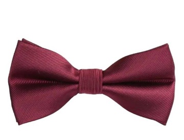 MUSZKA MUCHA MĘSKA BORDOWA ELEGANCKA GRUBA 12 X 6CM POLIESTER 100%